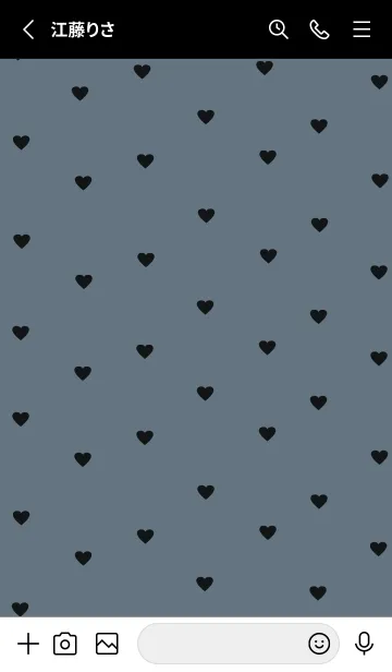 [LINE着せ替え] pattern_heart :blackblueの画像2
