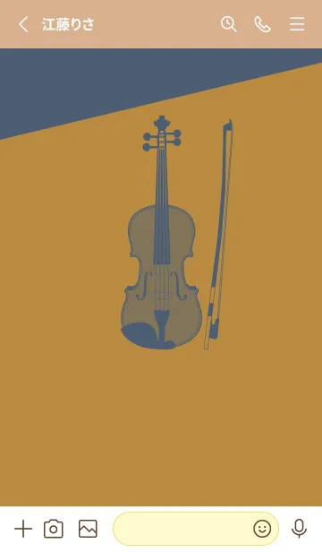 [LINE着せ替え] Violin CLR オーカーの画像2