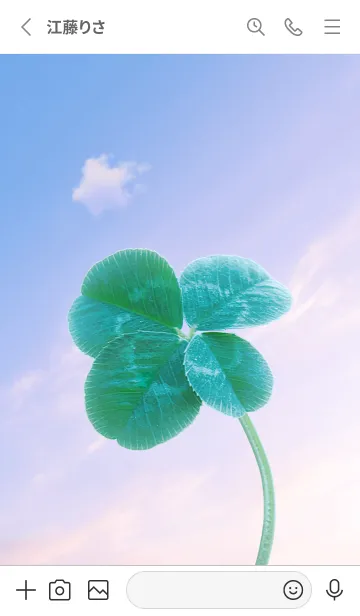 [LINE着せ替え] 本物ラッキークローバー 4-leaf #3-30の画像2