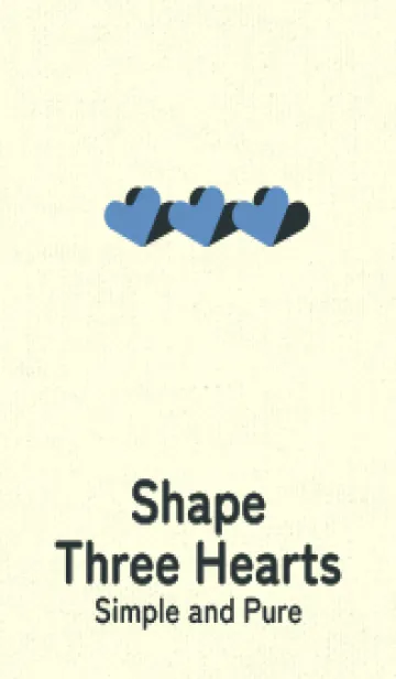 [LINE着せ替え] 3つのハート型の着せかえ Pale pastel blueの画像1