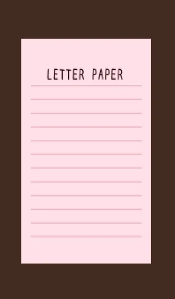 [LINE着せ替え] カラー便箋/ピンク/ディープブラウンの画像1