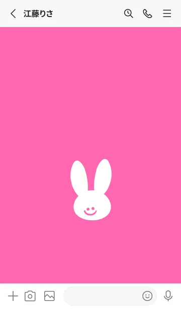 [LINE着せ替え] ホワイト ラビット 233の画像2