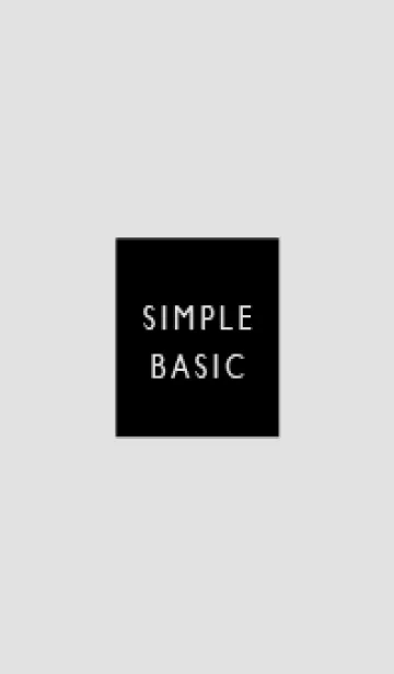 [LINE着せ替え] Simple&Basic ライトグレー×ブラックの画像1