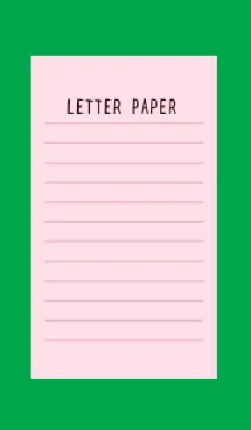 [LINE着せ替え] カラー便箋/ピンク/グリーンの画像1