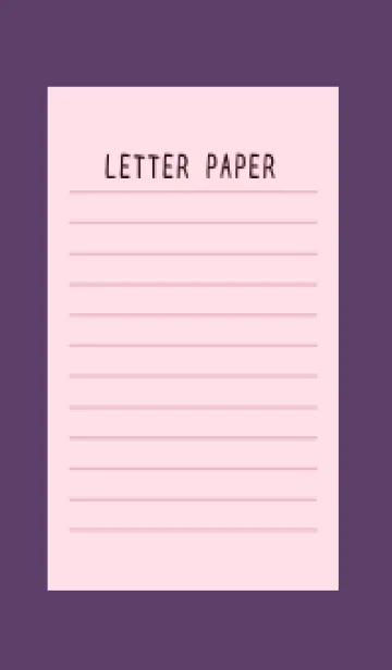 [LINE着せ替え] カラー便箋/ピンク/ディープパープルの画像1