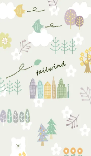 [LINE着せ替え] green♡追い風07_1の画像1