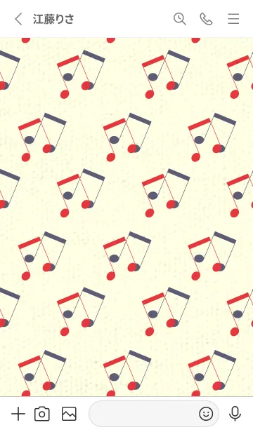 [LINE着せ替え] 2連符柄  シグナルレッドの画像2