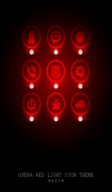 [LINE着せ替え] OPERA RED LIGHT ICON THEME 2の画像1