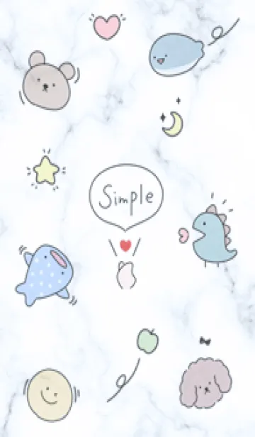 [LINE着せ替え] blue♡シンプルラフ15_1の画像1