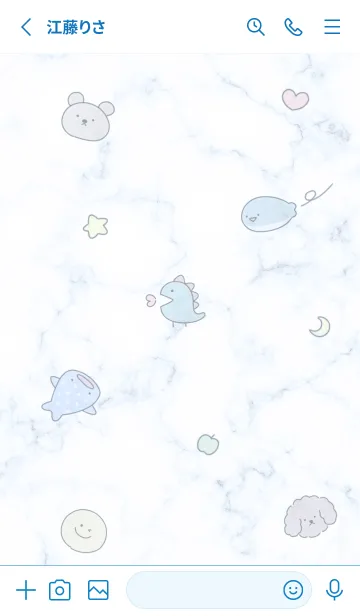 [LINE着せ替え] blue♡シンプルラフ15_1の画像2