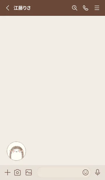 [LINE着せ替え] ハリネズミと筋トレ -ブラウン-の画像2