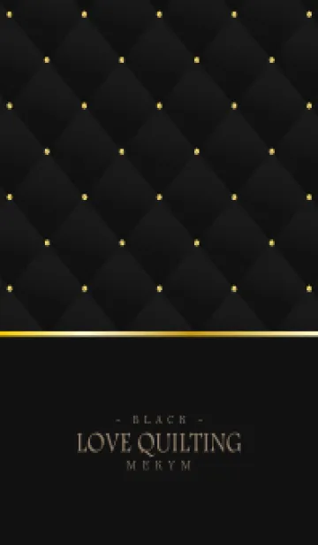[LINE着せ替え] LOVE QUILTING - BLACK 15の画像1