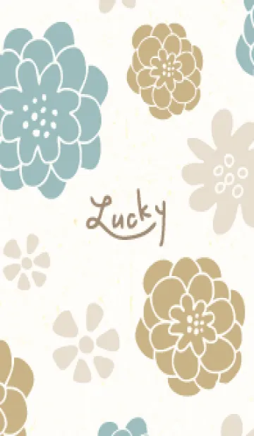 [LINE着せ替え] カラフルとベージュの花28の画像1