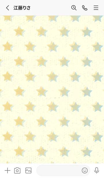[LINE着せ替え] 星のドッドきせかえ 卵色の画像2