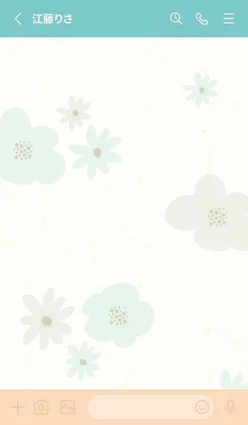 [LINE着せ替え] 2色のかわいい花22の画像2