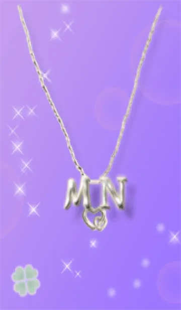 [LINE着せ替え] イニシャル30 M&N （四つ葉のクローバー）の画像1
