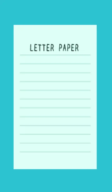[LINE着せ替え] カラー便箋/ライトブルー/ターコイズブルーの画像1