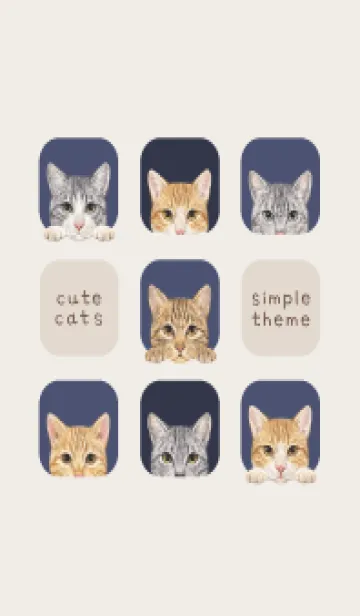 [LINE着せ替え] CATS - ミックス 03 - 紺色の画像1