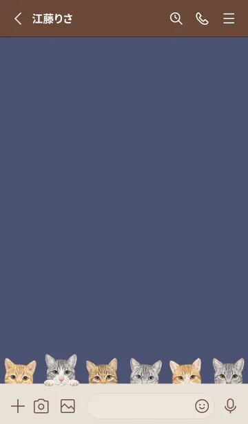 [LINE着せ替え] CATS - ミックス 03 - 紺色の画像2