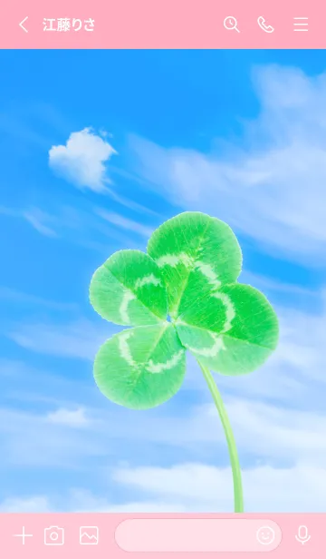 [LINE着せ替え] 本物ラッキークローバー 4-leaf #2-31の画像2