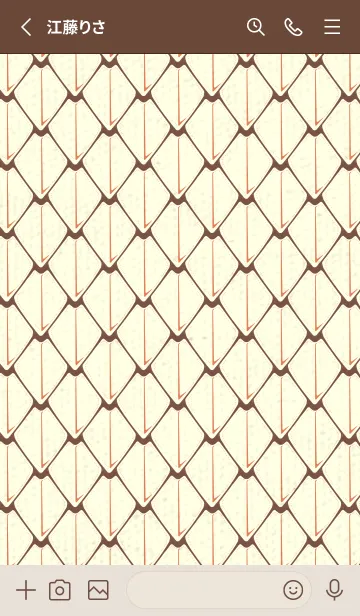 [LINE着せ替え] シンプルな龍鱗 コーヒーブラウンの画像2