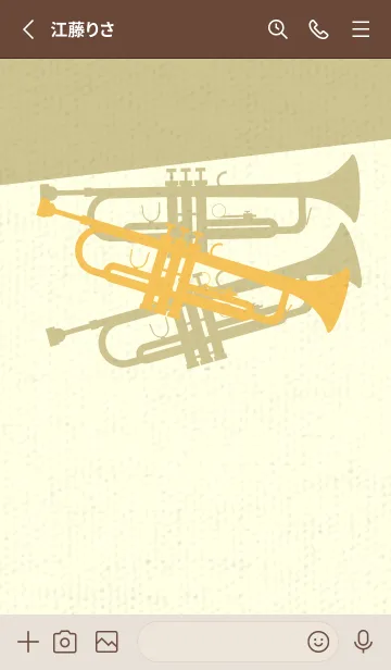 [LINE着せ替え] Trumpet CLR サフランイエローの画像2