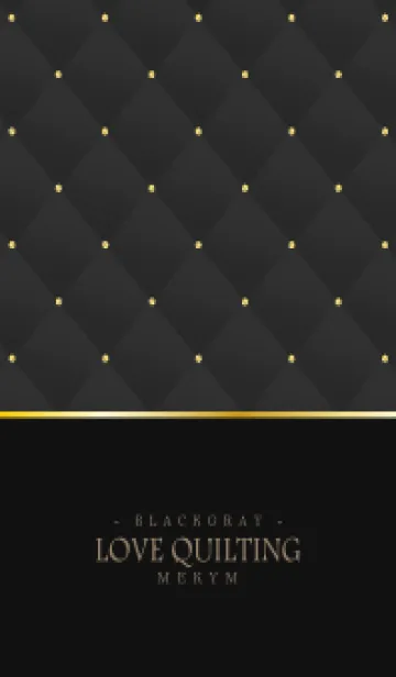 [LINE着せ替え] LOVE QUILTING - BLACK GRAY 15の画像1