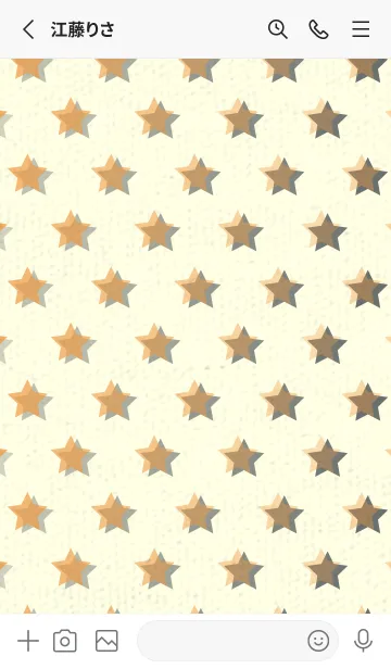 [LINE着せ替え] 星のドッドきせかえ サンライトイエローの画像2