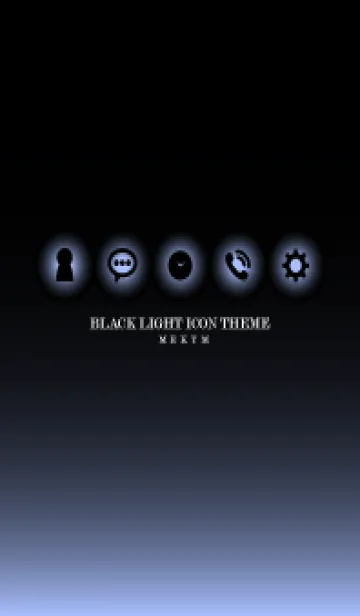 [LINE着せ替え] BLACK-LIGHT ICON THEME 15の画像1