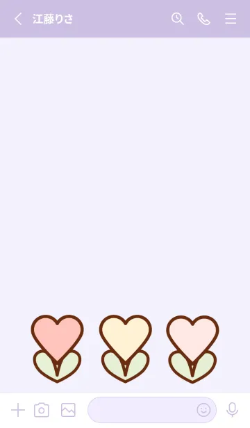 [LINE着せ替え] Little pastel heart flowers 5の画像2