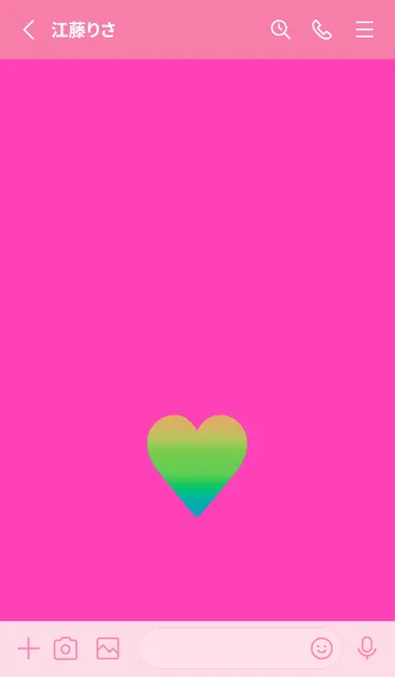 [LINE着せ替え] グラデーション ハート 14の画像2