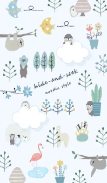 [LINE着せ替え] blue♡かくれんぼ16_1の画像1