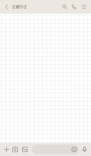 [LINE着せ替え] 方眼紙の着せかえ/黒線/ピンクベージュの画像2