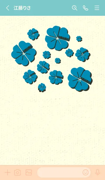 [LINE着せ替え] Piano clover セルリアンブルーの画像2