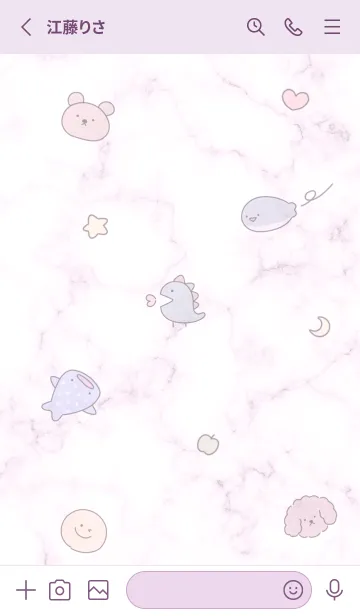 [LINE着せ替え] pinkpurple♡シンプルラフ11_1の画像2