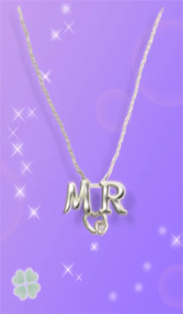[LINE着せ替え] イニシャル30 M&R （四つ葉のクローバー）の画像1