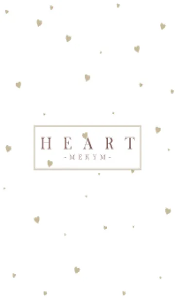 [LINE着せ替え] HEART BEIGE-SIMPLE MEKYM 12の画像1