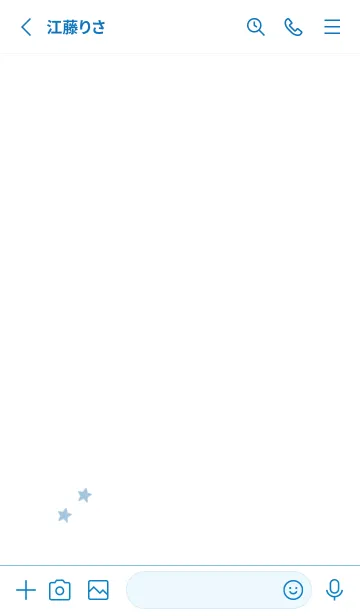 [LINE着せ替え] ねことお星さま(white&blue04)の画像2