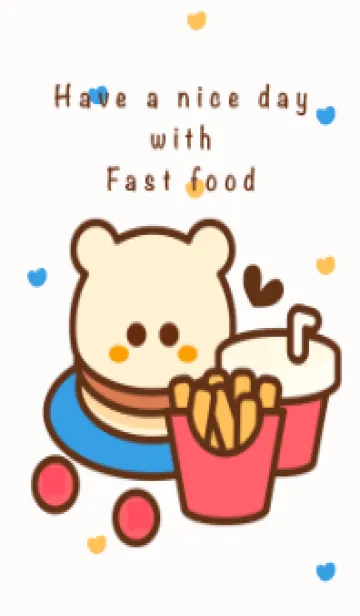 [LINE着せ替え] Lovely cute fast foodの画像1