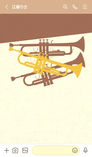 [LINE着せ替え] Trumpet CLR 向日葵色の画像2