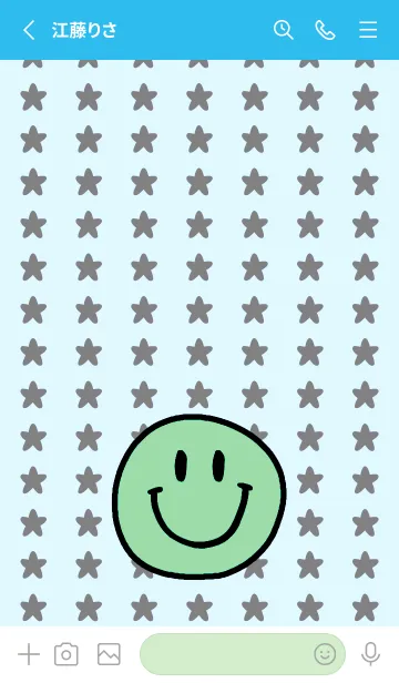 [LINE着せ替え] 手書き スタースマイル 17の画像2
