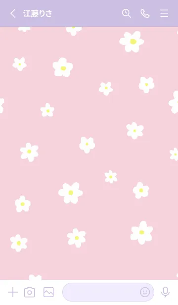 [LINE着せ替え] flower pattern /purplepinkの画像2