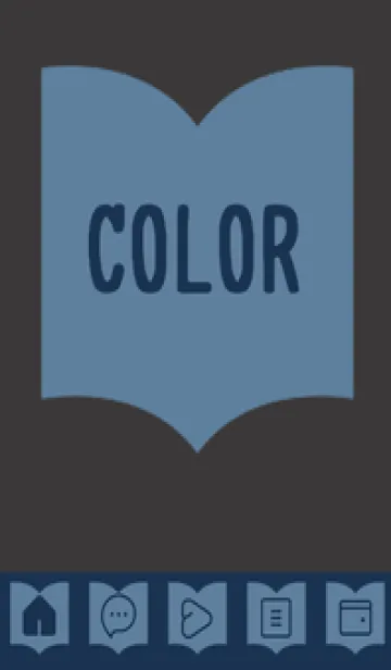 [LINE着せ替え] blue color Q40の画像1