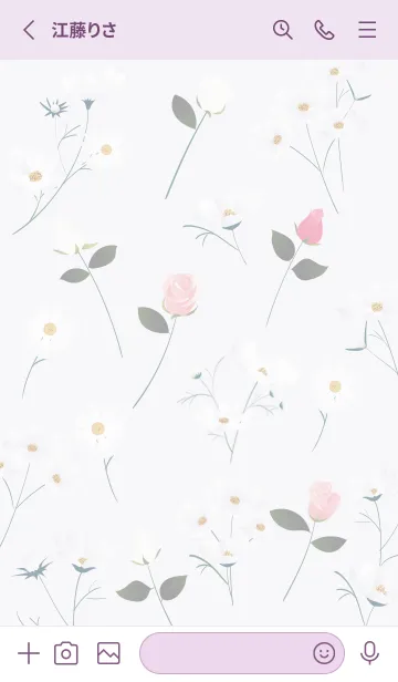 [LINE着せ替え] violet♡薔薇とコスモス04_1の画像2