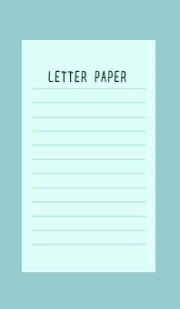 [LINE着せ替え] カラー便箋/ライトブルー/くすみミントの画像1