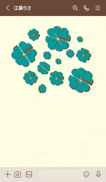 [LINE着せ替え] Piano clover ピーコックブルーの画像2