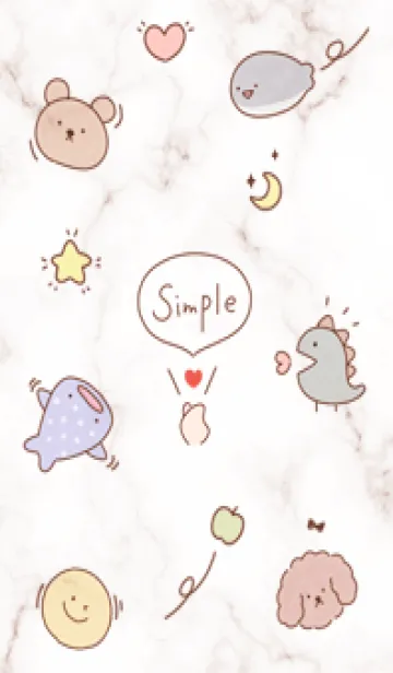 [LINE着せ替え] pinkbrown♡シンプルラフ08_1の画像1