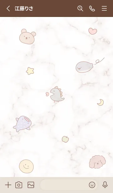 [LINE着せ替え] pinkbrown♡シンプルラフ08_1の画像2