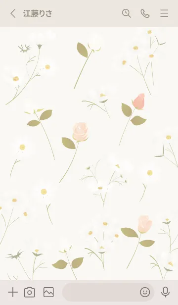 [LINE着せ替え] beige♡薔薇とコスモス05_1の画像2