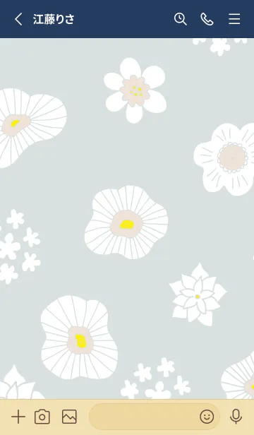 [LINE着せ替え] 白い花と小花11の画像2